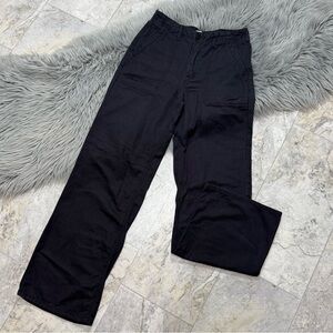 Kensie Black High Rise Wide Leg Cargo Pants Women’s Size 2/26